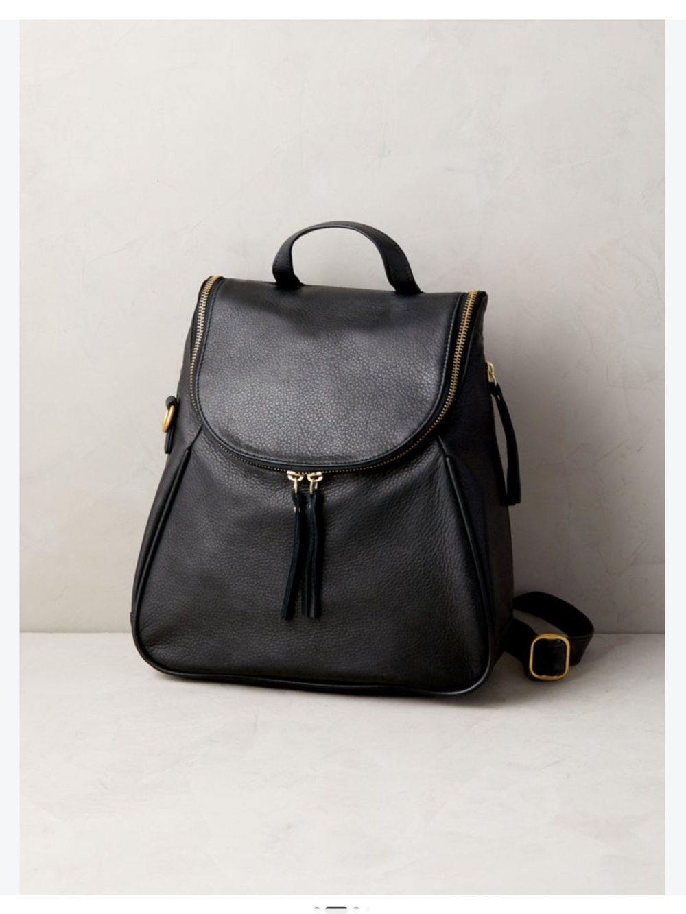 Overland Florence Small Leather Backpack Purse – Black Argentine Cowhide